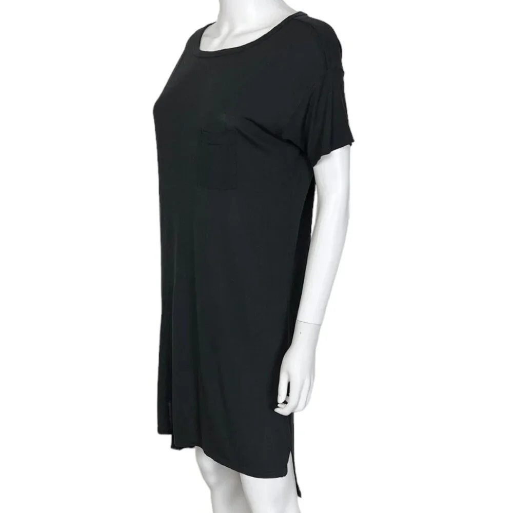 T Alexander Wang Boat Neck T-Shirt Dress in Black - sz Small